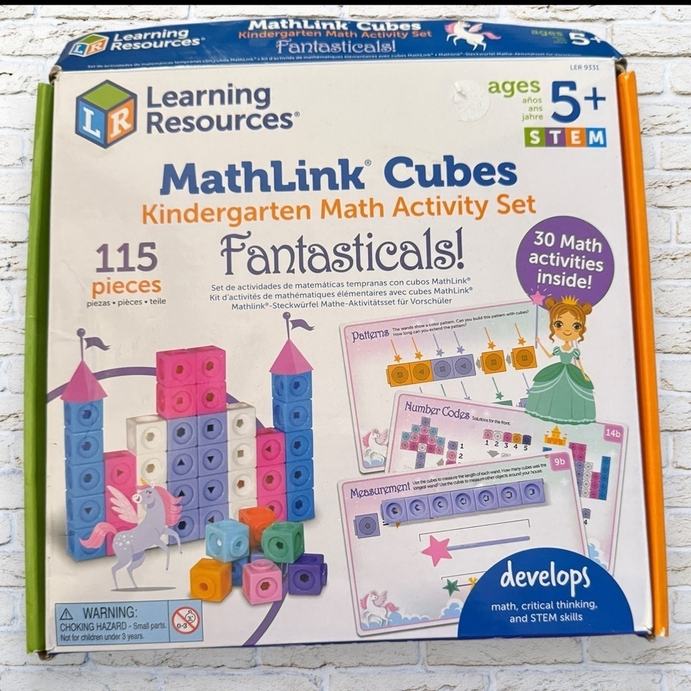 SOLD MathLink Cubes Kindergarten Math Activity Set - Fantasticals - Picture 1 of 4